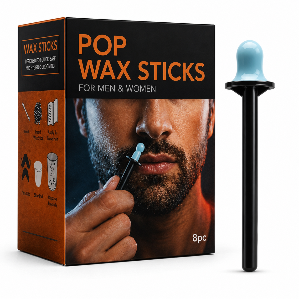 Pop Wax Sticks – Nose Hair Waxing Kit for Men & Women